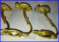Quatre embrasses pour rideaux en bronze doré XIX siècle