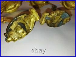 Quatre embrasses pour rideaux en bronze doré XIX siècle