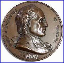 Rare Medaille Bronze Dernier Confesseur Roi Louis XVI Echafaud Henri E Edgeworth
