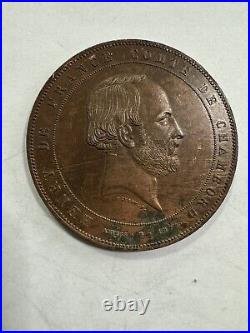 Rare Médaille MÉDAILLE EN BRONZE, HENRI DE FRANCE, COMTE DE CHAMBORD