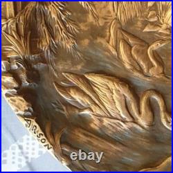 Rare Plat Sculpté en Bronze signé Alphonse Alexandre ARSON, XIX ème siècle Rare Plat Sculpté en Bronze signé Alphonse Alexandre ARSON, XIX ème siècle