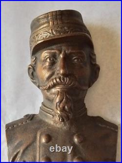 Rare demi buste bronze de l'empereur napoleon III XIX siecle hauteur 21 cm