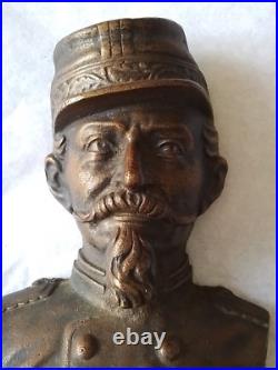 Rare demi buste bronze de l'empereur napoleon III XIX siecle hauteur 21 cm