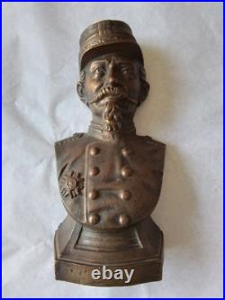 Rare demi buste bronze de l'empereur napoleon III XIX siecle hauteur 21 cm