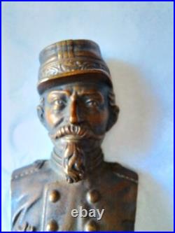 Rare demi buste bronze de l'empereur napoleon III XIX siecle hauteur 21 cm