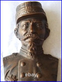 Rare demi buste bronze de l'empereur napoleon III XIX siecle hauteur 21 cm