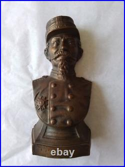 Rare demi buste bronze de l'empereur napoleon III XIX siecle hauteur 21 cm