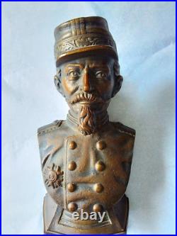 Rare demi buste bronze de l'empereur napoleon III XIX siecle hauteur 21 cm