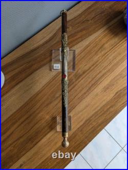 Rare et fin thermomètre XIXe siècle avec superbes garnitures dorées