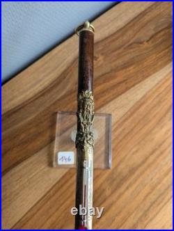 Rare et fin thermomètre XIXe siècle avec superbes garnitures dorées