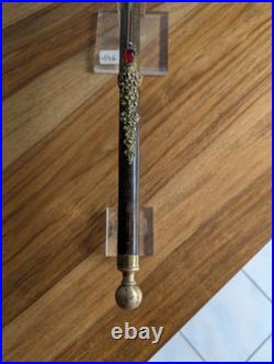 Rare et fin thermomètre XIXe siècle avec superbes garnitures dorées