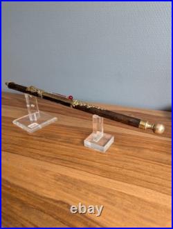 Rare et fin thermomètre XIXe siècle avec superbes garnitures dorées