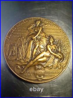 Rare médaille Max. Bourgeois, Art nouveau SEINE ET MARNE, MÉDAILLE Musée Orsay