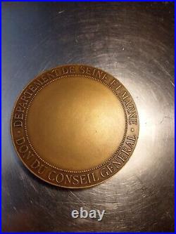Rare médaille Max. Bourgeois, Art nouveau SEINE ET MARNE, MÉDAILLE Musée Orsay