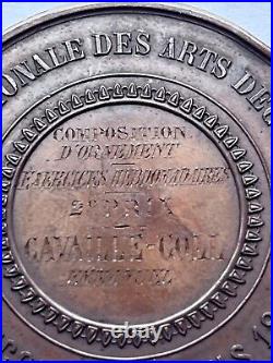 Rare medaille bronze historique Mr Cavaille coll architecte décorateur