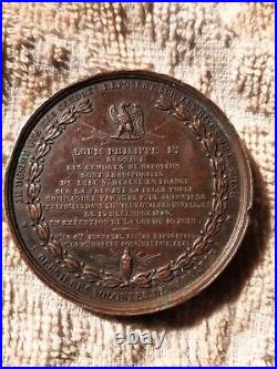 Rare médaille napoléon 1er dernières volontés mes cendres reposent a paris 1838