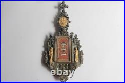 Reliquaire bronze néo-gothique XIXe siècle (73150)