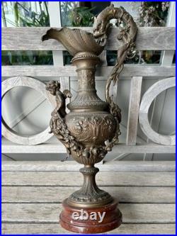 SPECTACULAIRE VASE AIGUIÈRE STYLE RENAISSANCE ET BAROQUE XIXe Siècle Éclectisme