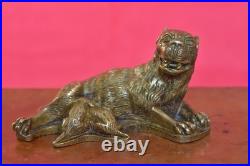 STATUETTE bronze STYLE RENAISSANCE lionne allaitante XIXe 19e siècle 19th