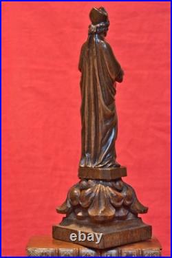 STATUETTE en BRONZE style médiéval SAINT ÉVÊQUE XIXe 19e siècle 19th sculpture