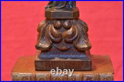 STATUETTE en BRONZE style médiéval SAINT ÉVÊQUE XIXe 19e siècle 19th sculpture