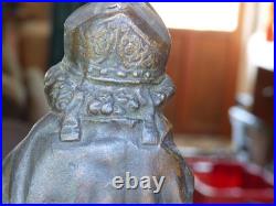 STATUETTE en BRONZE style médiéval SAINT ÉVÊQUE XIXe 19e siècle 26 cm dévotion