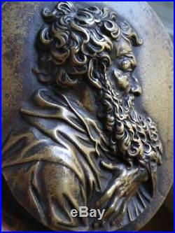 Saint Paul Plaquette en bronze XIXe / XVIIe siècle Baroque Haute époque 17th
