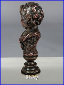 Sceau ancien en bronze buste chérubin non chiffré XIXe siècle C162 Sceau ancien en bronze buste chérubin non chiffré XIXe siècle C162