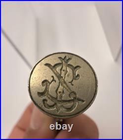 Sceau cachet fleur de Lys Jeanne d'arc époque XIXe siècle
