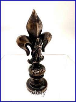 Sceau cachet fleur de Lys Jeanne d'arc époque XIXe siècle