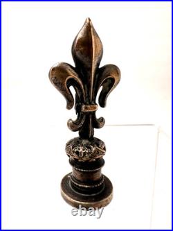 Sceau cachet fleur de Lys Jeanne d'arc époque XIXe siècle
