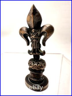Sceau cachet fleur de Lys Jeanne d'arc époque XIXe siècle