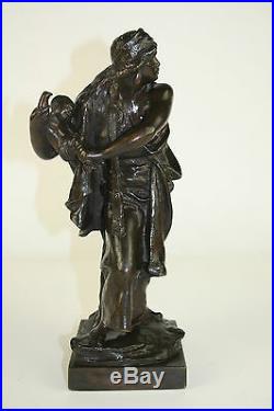 Sculpture Africaine. Anonyme. Bronze. Mère À Lenfant. XIX Siècle