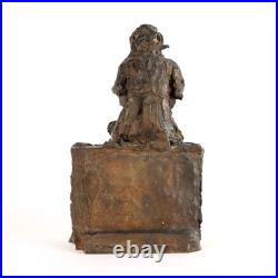 Sculpture Ancienne Bronze Jeune Paysanne Giulio Branca XIXe Siècle Originale
