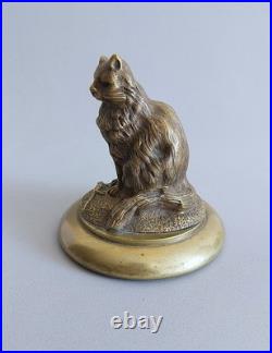 Sculpture Art nouveau Chat bronze doré fin XIXe début XXe siècle Dlg A. Barye Sculpture Art nouveau Chat bronze doré fin XIXe début XXe siècle Dlg A. Barye