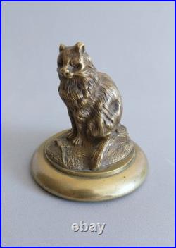 Sculpture Art nouveau Chat bronze doré fin XIXe début XXe siècle Dlg A. Barye Sculpture Art nouveau Chat bronze doré fin XIXe début XXe siècle Dlg A. Barye