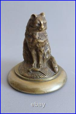 Sculpture Art nouveau Chat bronze doré fin XIXe début XXe siècle Dlg A. Barye Sculpture Art nouveau Chat bronze doré fin XIXe début XXe siècle Dlg A. Barye