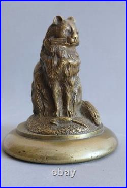 Sculpture Art nouveau Chat bronze doré fin XIXe début XXe siècle Dlg A. Barye Sculpture Art nouveau Chat bronze doré fin XIXe début XXe siècle Dlg A. Barye