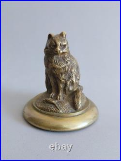 Sculpture Art nouveau Chat bronze doré fin XIXe début XXe siècle Dlg A. Barye Sculpture Art nouveau Chat bronze doré fin XIXe début XXe siècle Dlg A. Barye