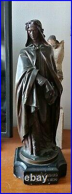 Sculpture Bronze XIX Ème Siècle Dante-virgile 1890