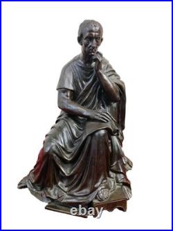 Sculpture De Cicéron, Philosophe Romain. Bronze. France. Xixe-xxe Siècles