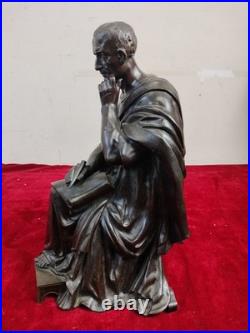 Sculpture De Cicéron, Philosophe Romain. Bronze. France. Xixe-xxe Siècles
