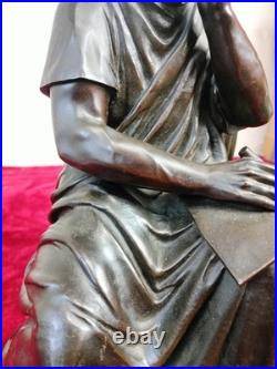 Sculpture De Cicéron, Philosophe Romain. Bronze. France. Xixe-xxe Siècles