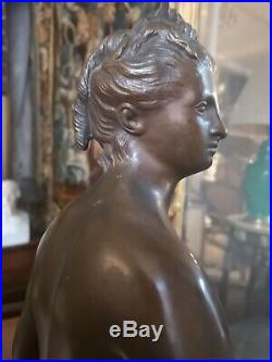 Sculpture Diane d'après Houdon bronze style XVIII ème, époque fin XIX ème siècle