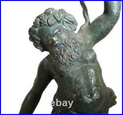Sculpture En Bronze Silenus Bacchus Bronze Avec Serpent Italie XIXe Siècle TA-7