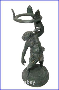 Sculpture En Bronze Silenus Bacchus Bronze Avec Serpent Italie XIXe Siècle TA-7