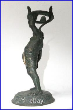 Sculpture En Bronze Silenus Bacchus Bronze Avec Serpent Italie XIXe Siècle TA-7