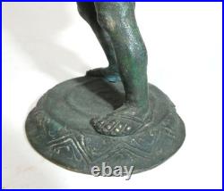 Sculpture En Bronze Silenus Bacchus Bronze Avec Serpent Italie XIXe Siècle TA-7