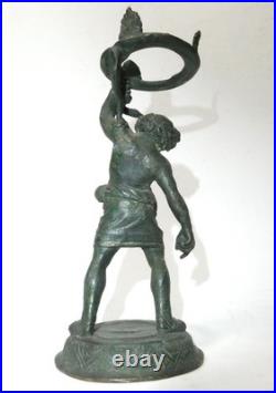 Sculpture En Bronze Silenus Bacchus Bronze Avec Serpent Italie XIXe Siècle TA-7