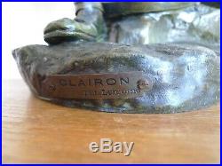 Sculpture Regule Patine Bronze Signee Clairon Par Lemoyne XIX XX Siecle